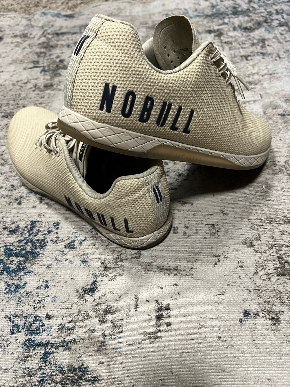 NOBULL Men’s Cream Knit Training Shoes Size 13.5 men’s